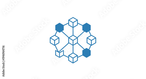 Network connection blocks linked together.