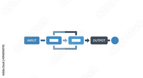 Flowchart process diagram with input.