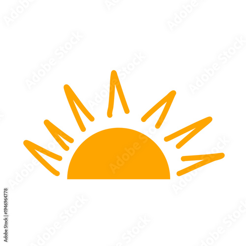Sun yellow vector