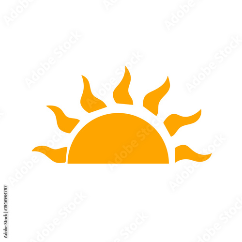 Sun yellow vector