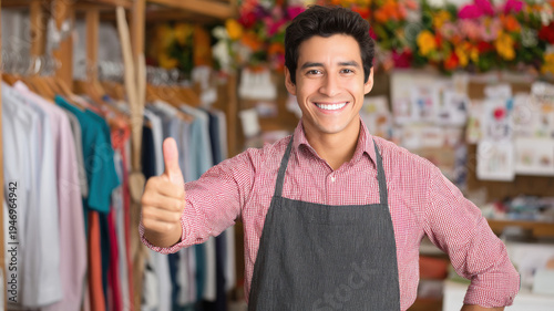 close up of happy young man showing thumbs up