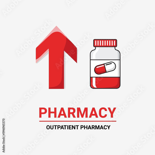 Pharmacy Symbol Illustrating Medicine and Growth, Outpatient Prescription Concept