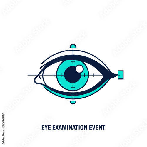 Precise Eye Care Assessment: A Modern Vision Health Illustration for Medical and Wellness Purposes