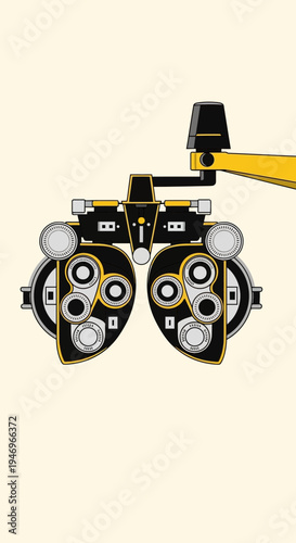 Precision Ophthalmic Instrument Depicted: Modern Eye Exam Tool for Vision Assessment
