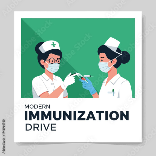 Professional Healthcare Providers Preparing an Injection for Modern Immunization Campaigns Worldwide