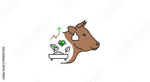 Brown Cow Producing Milk Naturally.