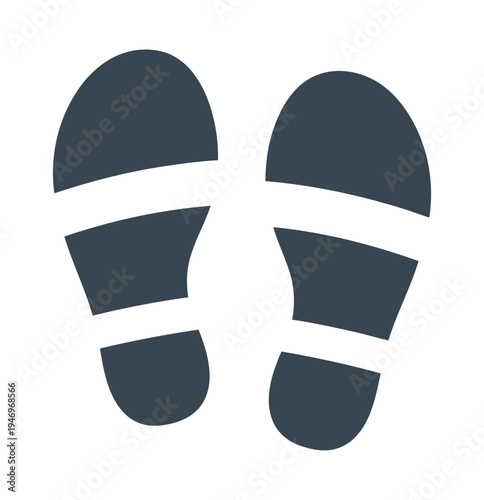 Vector of two sneaker footprints in a minimalist design