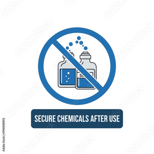 Prohibition Symbol Depicting Chemical Restriction and Safe Handling Protocol
