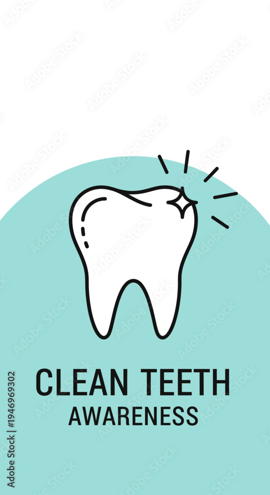 Obraz premium Promoting Dental Wellness and Hygiene: A Simple and Engaging Visual Representation