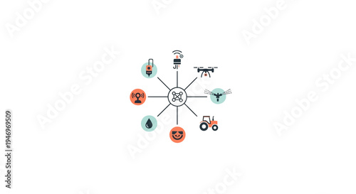 Colorful molecular structure model diagram.