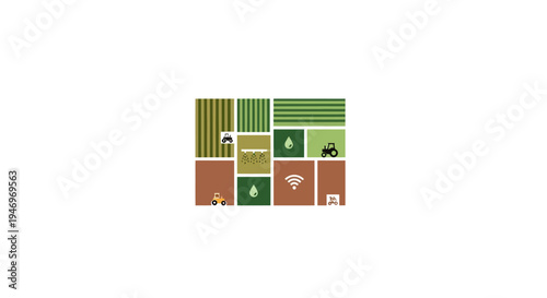 Colorful squares with different patterns.