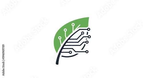 Circuit board leaf eco friendly tech.