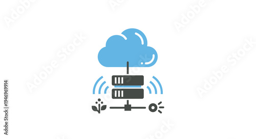 Cloud server with network connection.