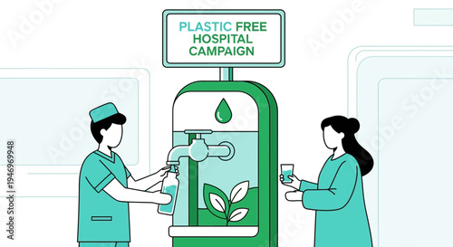 Promoting Sustainable Practices: Plastic-Free Hospital Campaign Emphasizing Water Access