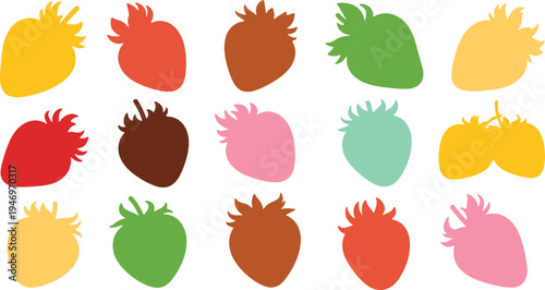 Abstract pixel art composition with geometric and organic shapes