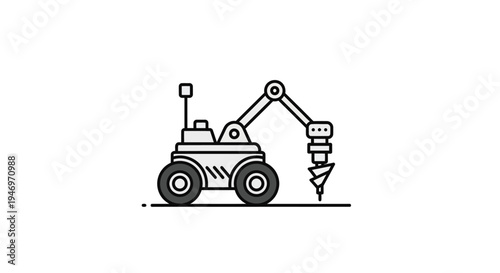 Drilling machine with rotating drill bit.