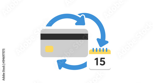 Credit card with recycling symbol.