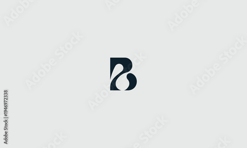 Photos Abstract logo design featuring a stylized letter b in dark blue
