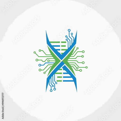 Genetic engineering and technology concept.