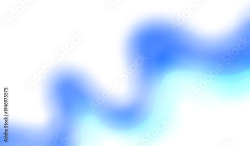 Abstract blue gradient shape with smooth flowing curves, isolated on white background, modern, minimal, and clean design.