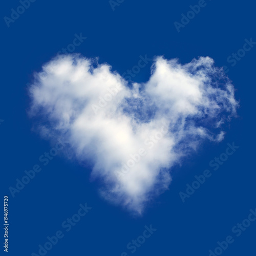 Natural shape heart in the blue sky