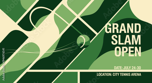 Grand Slam Open Tennis Tournament Sport Event Graphic