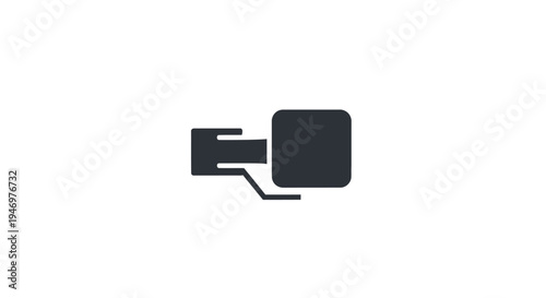 Black camera security device closeup.