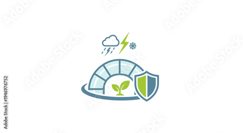 Eco friendly sustainability green shield icon.