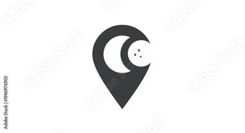 Photos Black Location Pin Icon Design.