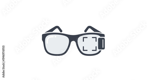 Black Plastic Eyeglasses with Clear Lenses.