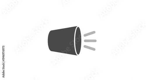 Black Silencer or Suppressor on Firearm.