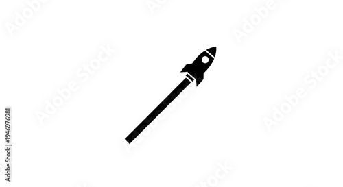 Black Pencil Writing Instrument Office Supply.