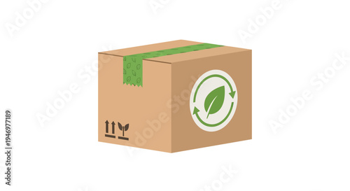 Eco friendly cardboard delivery box package.