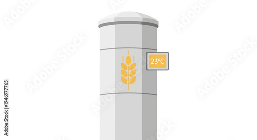 Electricity meter on a pole.