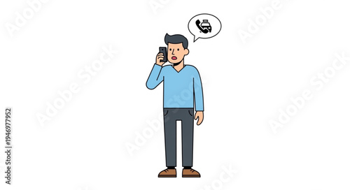 Man Talking on the Phone.