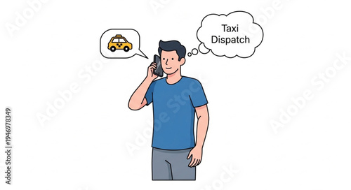 Man Talking on Phone Delivery.