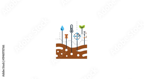 Graphic Design Elements On Brown.