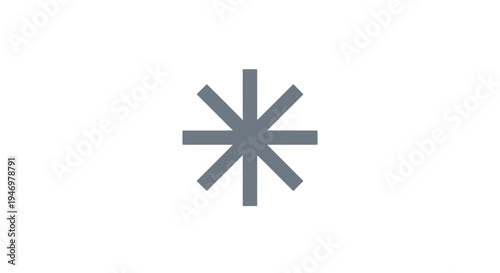 Gray asterisk symbol graphic icon.