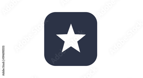 White Star Icon on Dark Background.
