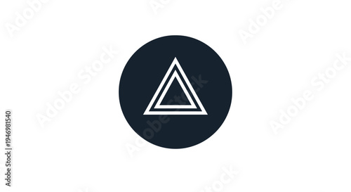 Free Download White Triangle Inside Black Circle Icon. - GFXLoad