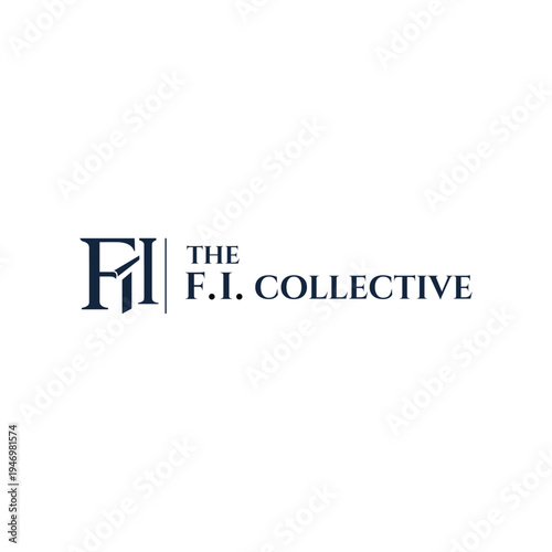 Minimalist typography logo for The F.I. Collective brand.