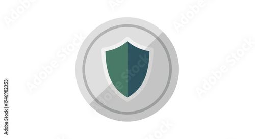 Green Shield Icon Protection Symbol.