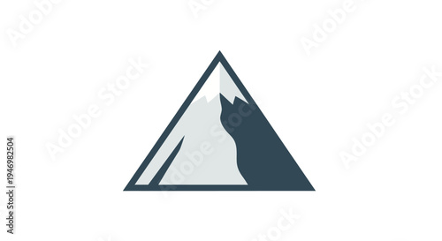 Triangle Logo with Wolf Silhouette Inside.
