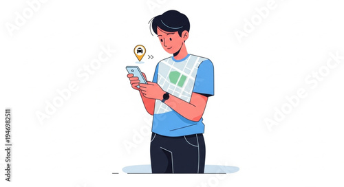 Man using a smartphone device.