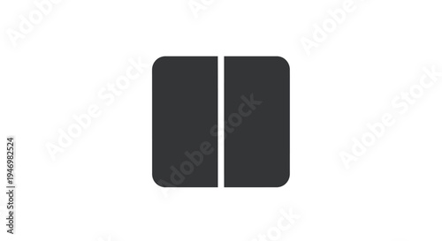 Two Black Rectangular Shapes Side by Side.