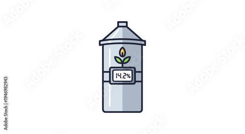 Greenhouse gas cylinder for plant growth.