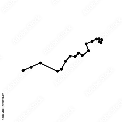 Hydra constellation star astrology organic line hand drawn black and white
