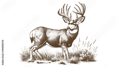 Mule deer vector