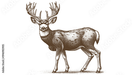 Mule deer vector