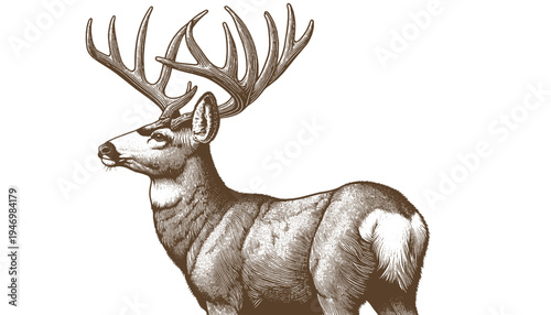 Mule deer vector